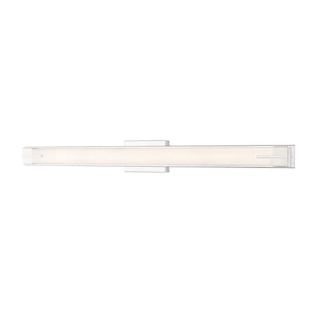 Z-Lite Chase 1 Light Vanity, 43in. W x 4.5in. H, Chrome 4100-43W-CH-LED